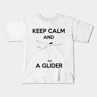 Keep Calm and Fly A Glider Design Kids T-Shirt